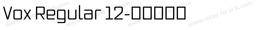 Vox Regular 12字体转换